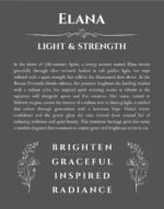 Elana personalized name art with origin story in gray