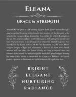 Eleana personalized wall art with the story of your name in gray