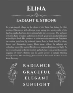 Elina custom name meaning print in gray