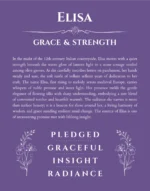 Elisa personalized wall art with the story of your name in purple