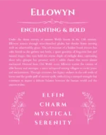 Ellowyn personalized name meaning print in pink