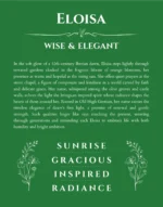 Eloisa name meaning gift print in dark green