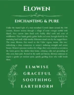 Elowen name meaning gift print in dark green