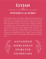 Elyjah name origin print with meaning and traits in red