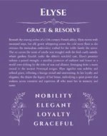 Elyse custom name meaning print in purple