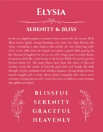 Elysia personalized name art with origin story in red