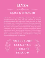 Elyza name meaning gift print in pink