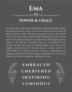 Ema name origin print with meaning and traits in gray