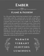 Ember personalized wall art with the story of your name in gray