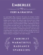 Emberlee personalized wall art with the story of your name in purple