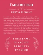 Emberleigh name meaning gift print in red