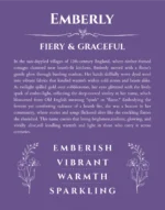 Emberly custom name art showing meaning and origin in purple