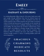 Emely custom name meaning print in deep blue