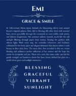 Emi name meaning gift print in deep blue