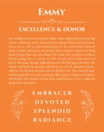 Emmy custom name print for wall display in orange