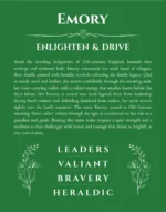 Emory name meaning gift print in dark green