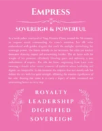 Empress custom name meaning print in pink
