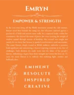 Emryn personalized wall art with the story of your name in orange