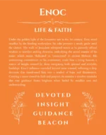 Enoc name origin print with meaning and traits in orange