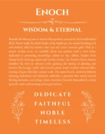 Enoch personalized name art with origin story in orange
