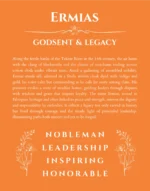 Ermias name origin print with meaning and traits in orange