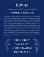 Ervin custom name meaning print in deep blue