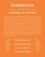 Esmeralda custom name art showing meaning and origin in orange