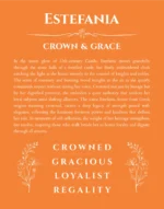 Estefania custom name meaning print in orange