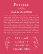 Estelle custom name meaning print in red