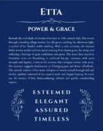 Etta custom name print for wall display in deep blue