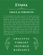 Evana name meaning gift print in dark green