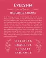 Evelynn name meaning wall art by Get Your Story in red