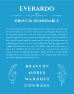Everardo personalized wall art with the story of your name in blue