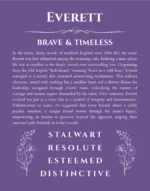 Everett name meaning wall art by Get Your Story in purple