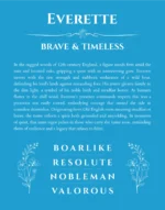 Everette custom name meaning print in blue