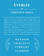 Everlee custom name art showing meaning and origin in blue