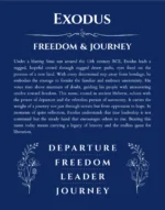 Exodus name meaning wall art by Get Your Story in deep blue