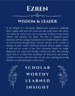 Ezren name origin print with meaning and traits in deep blue