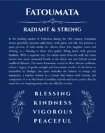 Fatoumata custom name print for wall display in deep blue