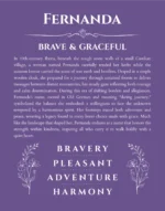 Fernanda name meaning wall art by Get Your Story in purple