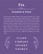 Fia personalized name art with origin story in purple