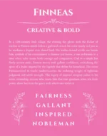Finneas name meaning wall art by Get Your Story in pink