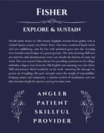 Fisher custom name print for wall display in navy blue