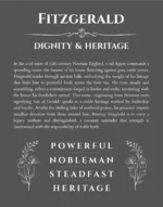 Fitzgerald personalized name meaning print in gray