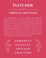 Fletcher personalized name art with origin story in red