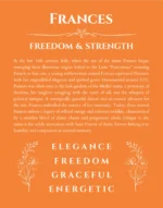 Frances name meaning wall art by Get Your Story in orange