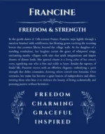 Francine name meaning wall art by Get Your Story in deep blue