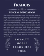 Francis custom name print for wall display in navy blue