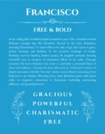 Francisco name origin print with meaning and traits in blue