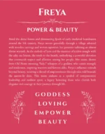 Freya name meaning gift print in red